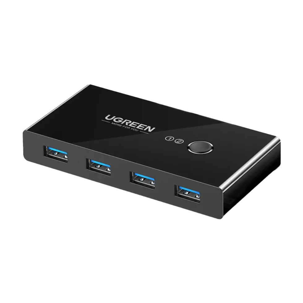 Ugreen USB 3.0-switch med 4 porter for to datamaskiner