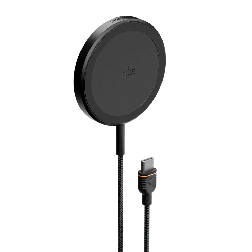 Unisynk Trådløs magnetisk lader med Qi2 15 W Svart