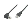 USB-B-kabel med vinklet kontakt 1,0 m