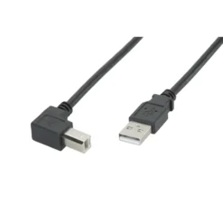 USB-B-kabel med vinklet kontakt 1,0 m