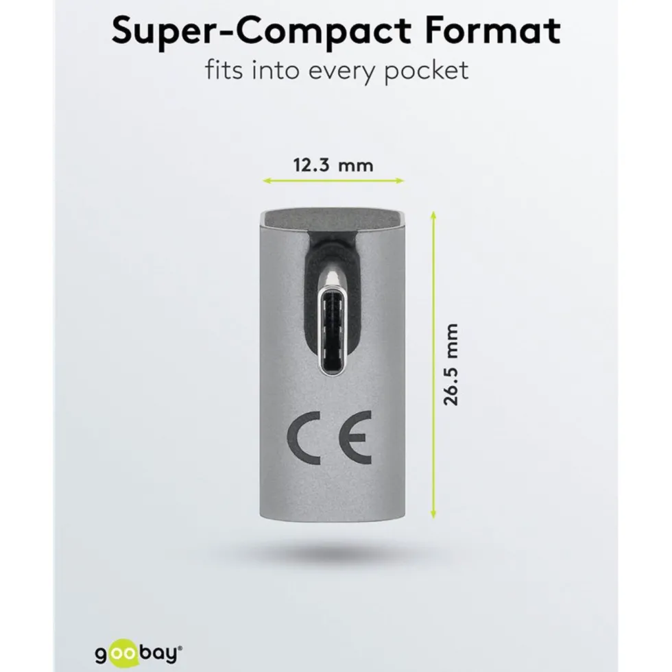 USB-C-adapter 90° med USB4-støtte