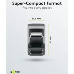 USB-C-adapter 180° U-formet med USB4-støtte
