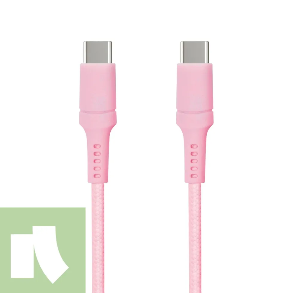 USB-C til USB-C 0,5 m Rosa