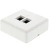 Utenpåliggende UTP-nettverksuttak Cat. 6 2-port