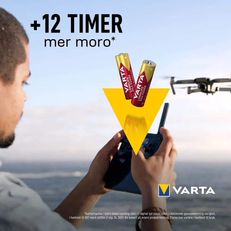 Varta Longlife Max Power AA-batterier 4-pk.