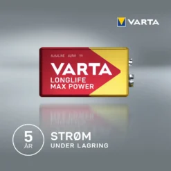 Varta Longlife Power Alkaliskt 9 V-batteri 1-pk.