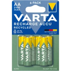 Varta Recharge Recycled AA-batterier 2100 mAh 6-pk.