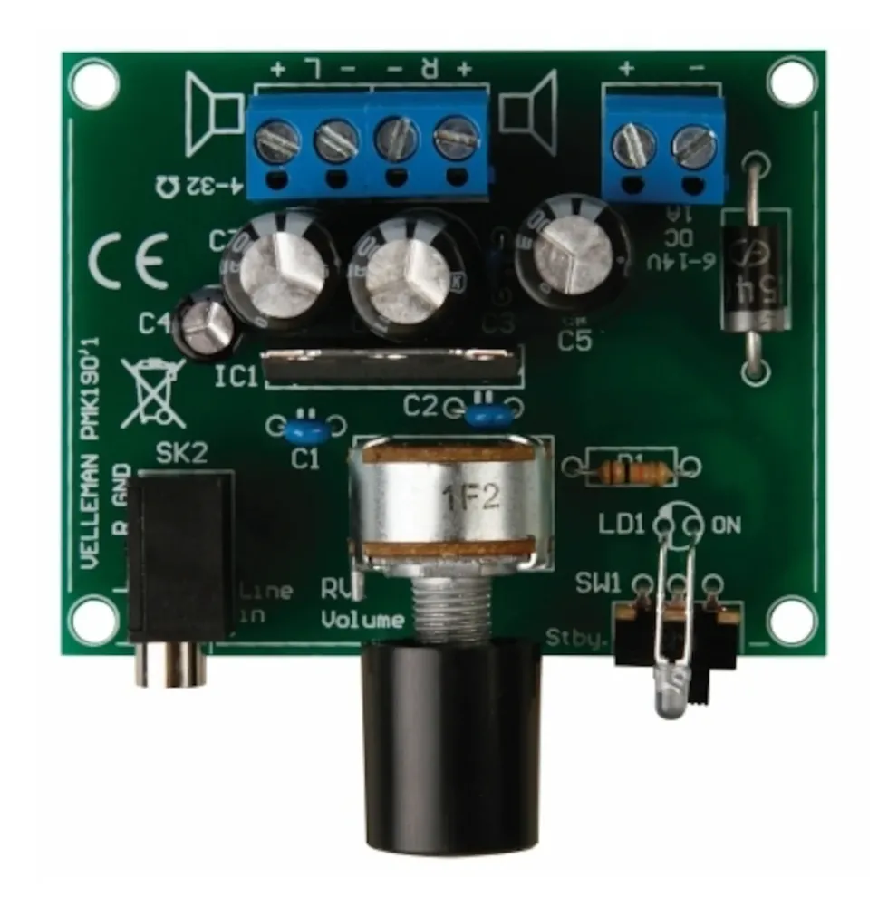 Velleman Stereoforsterker 2x5 W Byggesett