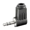Vinklet 3,5 mm-kontakt, hann, stereo
