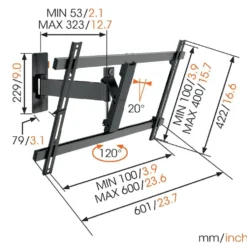 Vogels WALL 3325 full-motion Veggfeste for TV 40