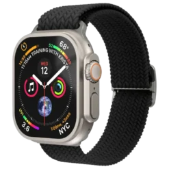 Vonmählen Woven Loop flettet rem til Apple Watch 44/45/46/49 mm Black