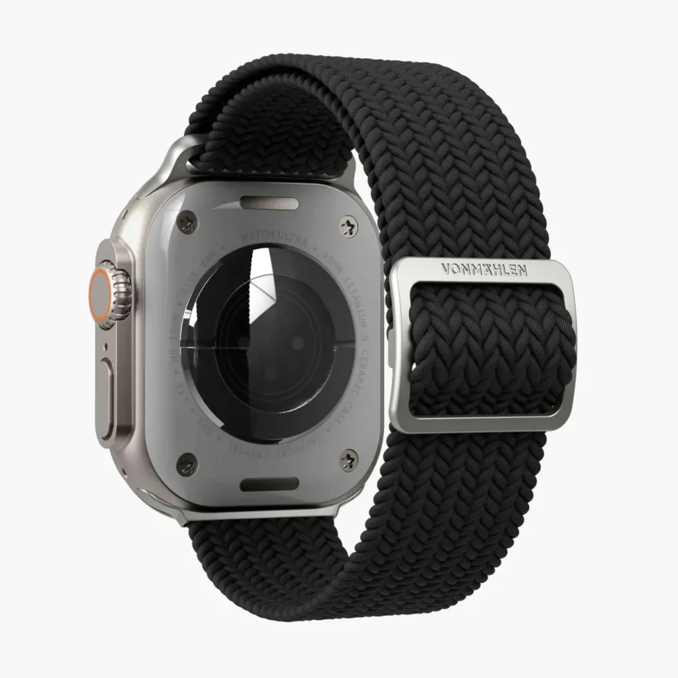 Vonmählen Woven Loop flettet rem til Apple Watch 44/45/46/49 mm Black
