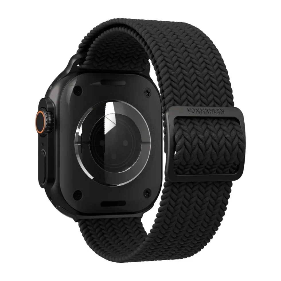 Vonmählen Woven Loop flettet rem til Apple Watch 40/41/42 mm All Black