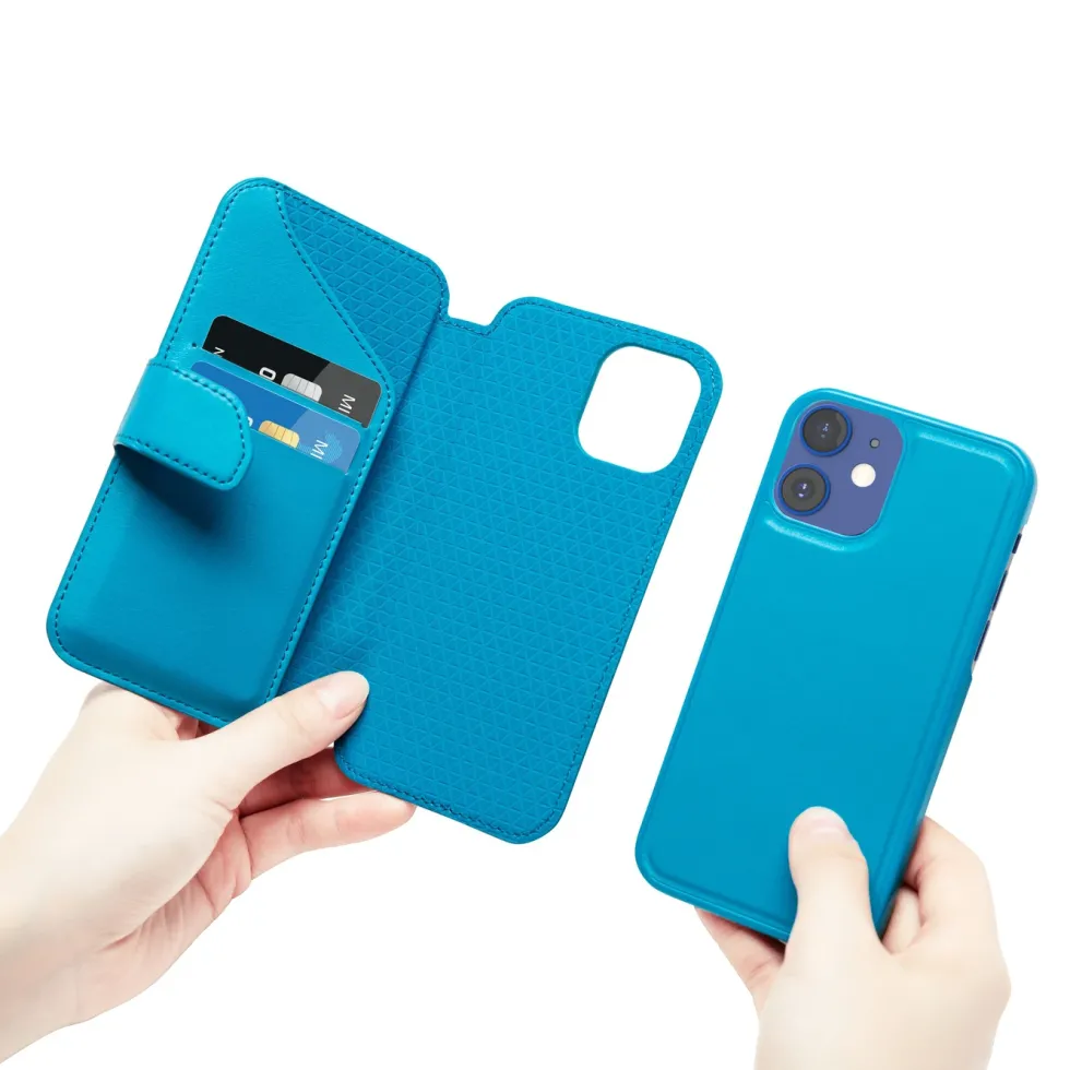 Wallet Case Solo 502 til iPhone 12 mini Blå
