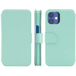 Wallet Case Solo 502 til iPhone 12 mini Turkis