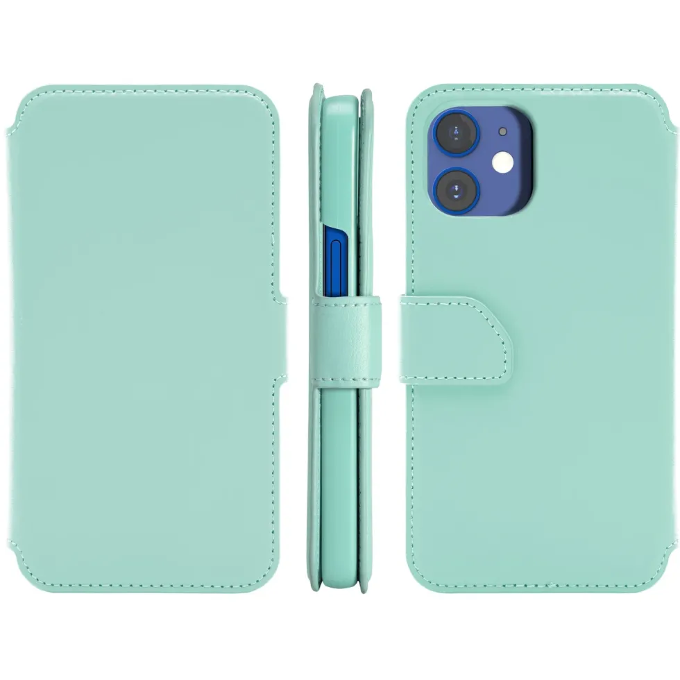 Wallet Case Solo 502 til iPhone 12 mini Turkis