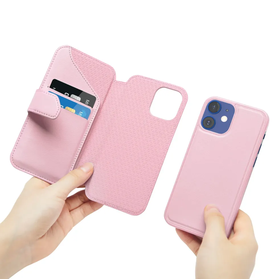 Wallet Case Solo 502 til iPhone 12 mini Rosa