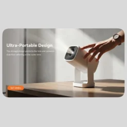 Wanbo Portabel projektor med Android TV og 360° gimbalstativ