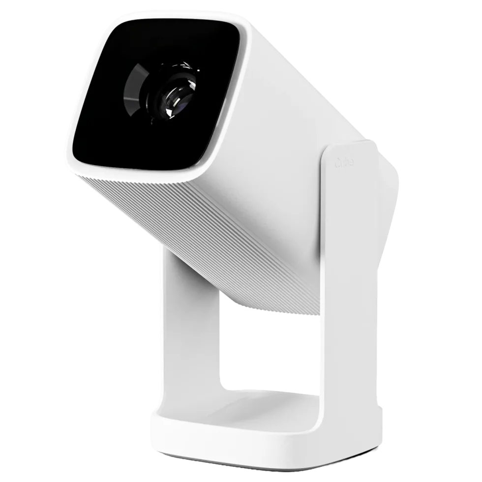 Wanbo Portabel projektor med Android TV og 360° gimbalstativ