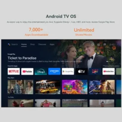 Wanbo Portabel projektor med Android TV og 360° gimbalstativ