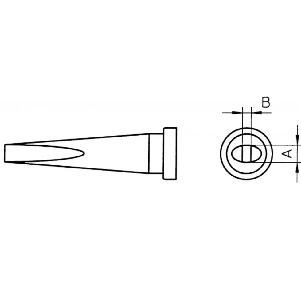 Weller Lang skrujernloddespiss 1,2x0,4 mm