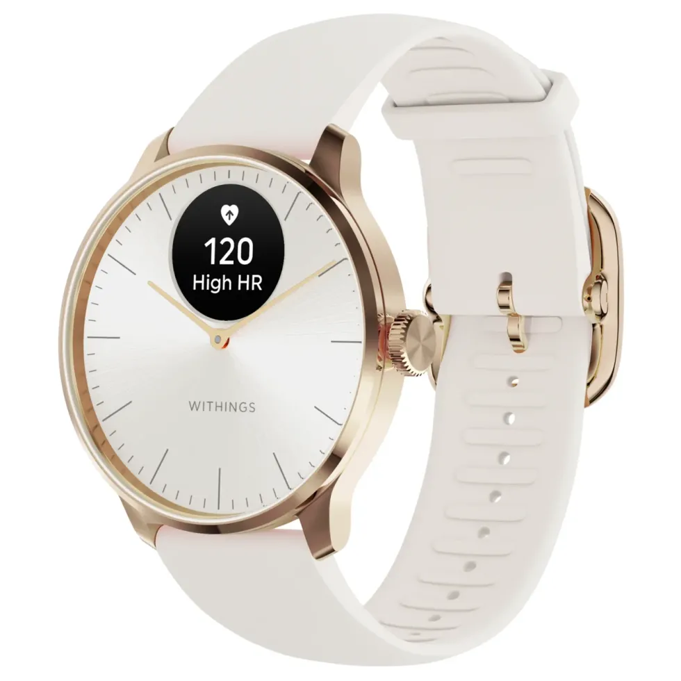 Withings Scanwatch Light Smartklokke med klassisk urskive 37 mm Rose Gold