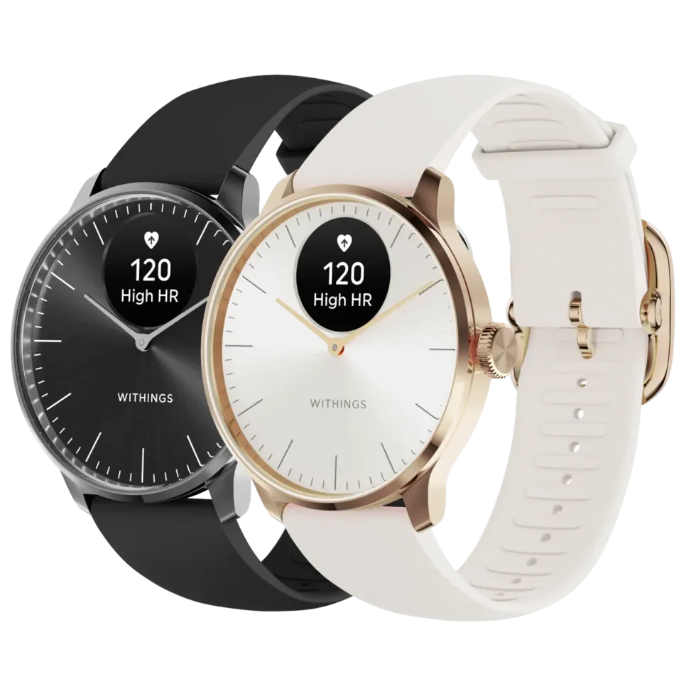 Withings Scanwatch Light Smartklokke med klassisk urskive 37 mm Rose Gold