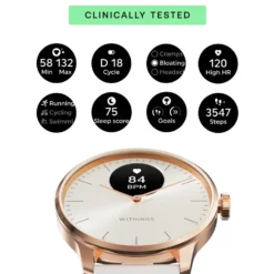 Withings Scanwatch Light Smartklokke med klassisk urskive 37 mm Rose Gold