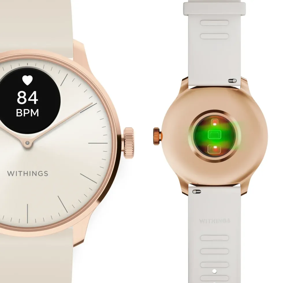 Withings Scanwatch Light Smartklokke med klassisk urskive 37 mm Rose Gold