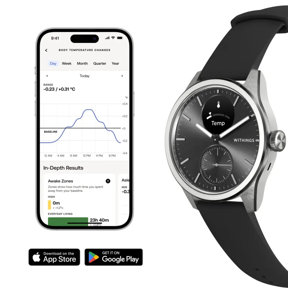 Withings Scanwatch 2 Smartklokke med klassisk urskive 42 mm