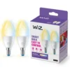 WiZ C37 Smart LED-pære E14 470 lm 2-pk.