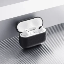 WOOLNUT Deksel i skinn til AirPods Pro 3-ladeetui Svart