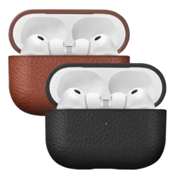 WOOLNUT Deksel i skinn til AirPods Pro 3-ladeetui Svart