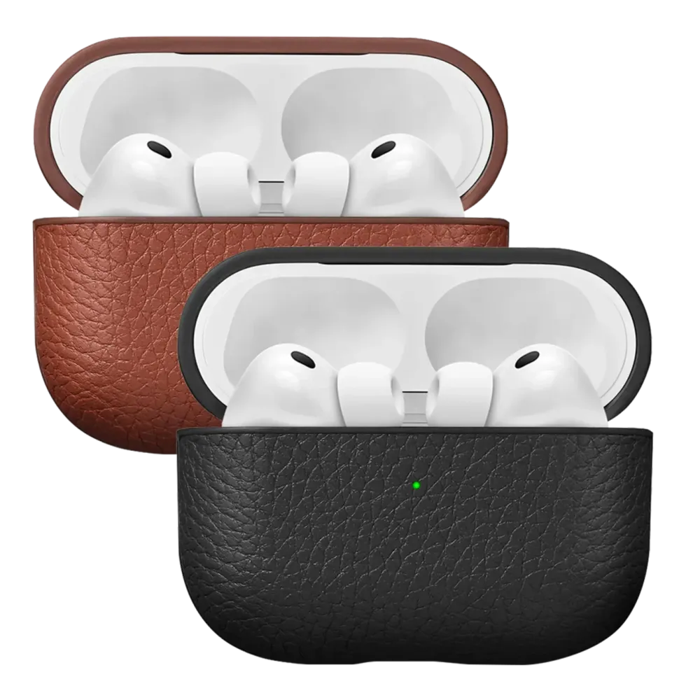WOOLNUT Deksel i skinn til AirPods Pro 3-ladeetui Svart