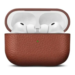 WOOLNUT Deksel i skinn til AirPods Pro 3-ladeetui Cognac