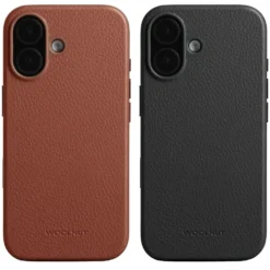 WOOLNUT Skinnetui for iPhone 17 Svart