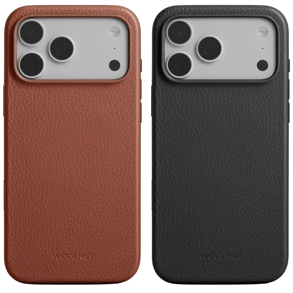 WOOLNUT Skinnetui for iPhone 17 Pro Max Svart