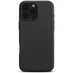 WOOLNUT Skinnetui for iPhone 16 Pro Max Svart