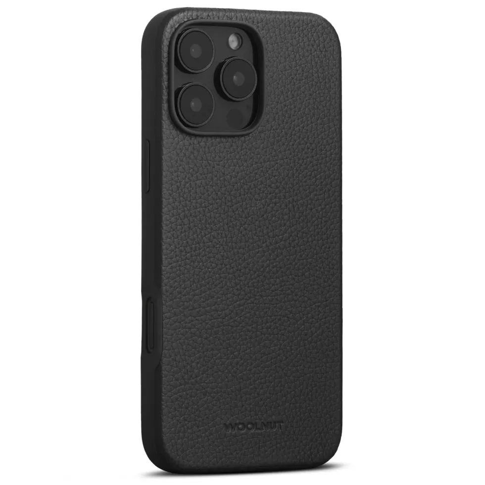 WOOLNUT Skinnetui for iPhone 16 Pro Max Svart