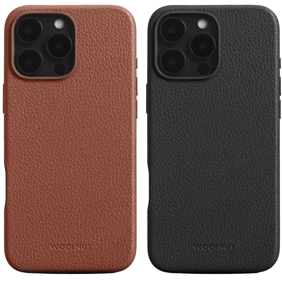WOOLNUT Skinnetui for iPhone 16 Pro Max Svart