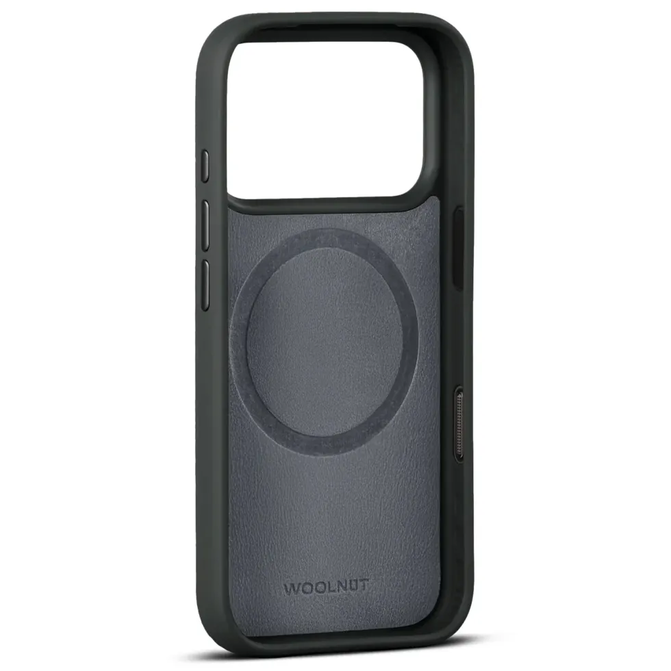 WOOLNUT Skinnetui for iPhone 17 Pro Svart