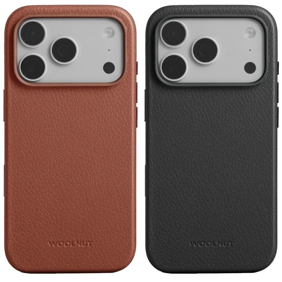WOOLNUT Skinnetui for iPhone 17 Pro Svart