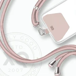 Xqisit Phone Strap Universal mobilreim for mobildeksler Rosa
