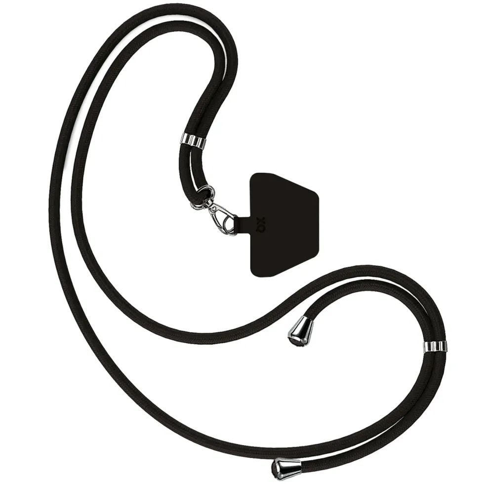 Xqisit Phone Strap Universal mobilreim for mobildeksler Svart